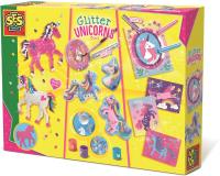 Brokatowe jednorożce - Zestaw 3w1. Wydawca: SES NL. SmakLiter.pl Opakowanie Brokatowe jednorożce - Zestaw 3w1