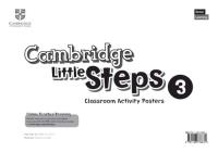 Cambridge Little Steps 3 Classroom Activity Posters. Wydawca: Cambridge University Press. SmakLiter.pl Opakowanie Cambridge Little Steps 3 Classroom Activity Posters