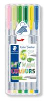 Opakowanie Cienkopis Staedtler triplus Botanical grubość 0.3 mm, 6 kolorów w etui