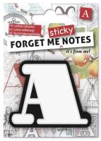Opakowanie Forget me sticky notes kart samoprzylepne litera A
