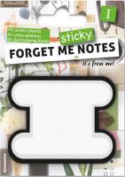 Forget me sticky notes kart samoprzylepne litera I. Wydawca: IF. SmakLiter.pl Opakowanie Forget me sticky notes kart samoprzylepne litera I