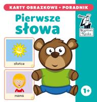 Kapitan Nauka Pierwsze słowa karty obrazkowe + poradnik. Autor: Filip Depa. SmakLiter.pl Okładka książki Kapitan Nauka Pierwsze słowa karty obrazkowe + poradnik