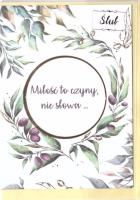 Opakowanie Karnet B6 Ślub cytat - Oliwki