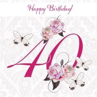 Opakowanie Karnet Swarovski kwadrat CL1640 Urodziny 40