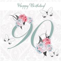 Karnet Swarovski kwadrat CL1690 Urodziny 90. Wydawca: Clear Creations. SmakLiter.pl Opakowanie Karnet Swarovski kwadrat CL1690 Urodziny 90