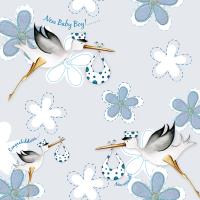 Opakowanie Karnet Swarovski kwadrat PF12 Narodziny bociany ch