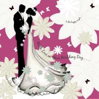 Opakowanie Karnet Swarovski kwadrat SL04 Ślub Para Młoda