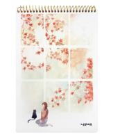 Opakowanie Kołoszkicownik B5/48K dziewczyna z kotem klon