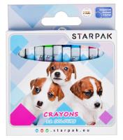 Opakowanie Kredki woskowe 12 kolorów Pieski