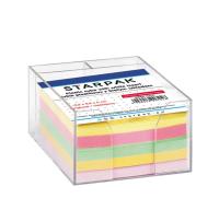 Opakowanie Kubik plastikowy duży kolorowe karteczki 85x85mm
