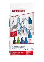 Opakowanie Markery do tkanin 5 kolorów zimnych EDDING