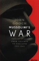 Mussolini's War. Autor: Gooch John. SmakLiter.pl Okładka książki Mussolini's War