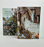 Pakiet Atlas Tolkienowski/Bitwy w świecie Tolkiena. Autor: Halliday David. SmakLiter.pl Okładka książki Pakiet Atlas Tolkienowski/Bitwy w świecie Tolkiena
