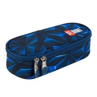 Opakowanie Piórnik saszetka usztywniona z wewnętrzną klapką PC1 Granatowa abstrakcja 3D