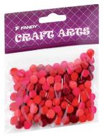 Opakowanie Pompony kolorowe czerwone 120szt FANDY