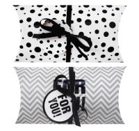 Opakowanie Pudełko na prezenty 22x10 biało-czarne 2szt