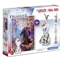 Puzzle 104 3D model Frozen 2. Wydawca: Clementoni. SmakLiter.pl Opakowanie Puzzle 104 3D model Frozen 2