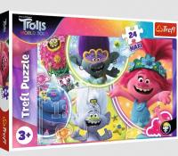 Opakowanie Puzzle 24 maxi Muzyczny świat Trolli TREFL