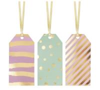Opakowanie Tagi prezentowe pastelowo-złote 6szt