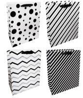 Opakowanie Torba prezentowa 26x32 czarno-biała