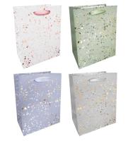 Opakowanie Torba prezentowa 26x32 pastelowo-złota kropki