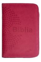 Okładka książki Biblia z kolorową wkładką (różowa z suwakiem)