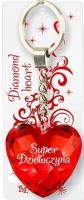 Opakowanie Brelok Serce diamentowe Super Dziewczyna