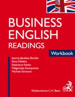 Business English Readings - Workbook. Autor: Opracowanie zbiorowe. SmakLiter.pl Okładka książki Business English Readings - Workbook