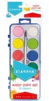 Farby akwarelowe 12 kolorów STK. Wydawca: Starpak. SmakLiter.pl Opakowanie Farby akwarelowe 12 kolorów STK