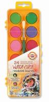 Opakowanie Farby akwarelowe transparentne 24 kolory + pędzel