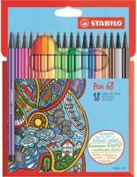 Opakowanie Flamastry Pen 68 18 kolorów STABILO