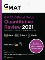 GMAT Official Guide Quantitative Review 2021, Book + Online Question Bank. Wydawca: Wiley. SmakLiter.pl Opakowanie GMAT Official Guide Quantitative Review 2021, Book + Online Question Bank