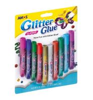 Opakowanie Klej Glitter Glue classic 10 kolorów blister AMOS