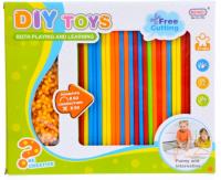 Klocki konstrukcyjne rurki 100 elementów. Wydawca: BamBam. SmakLiter.pl Opakowanie Klocki konstrukcyjne rurki 100 elementów