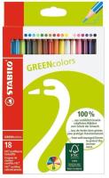 Opakowanie Kredki Greencolors etui 18 kolorów STABILO