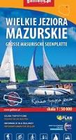 Mapa tur. -Wielkie jeziora mazurskie 1:50 000. Autor: Opracowanie zbiorowe. SmakLiter.pl Okładka książki Mapa tur. -Wielkie jeziora mazurskie 1:50 000
