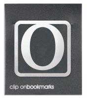 Opakowanie Metalowa zakładka - Litera O Clip-on
