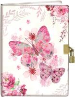 Opakowanie Pamiętnik z kłódką 13x18cm Motylki
