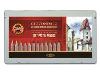 Pastele suche w ołówku Koh-I-Noor Gioconda 12 kolorów w opakowaniu metalowym. Wydawca: Koh-I-Noor. SmakLiter.pl Opakowanie Pastele suche w ołówku Koh-I-Noor Gioconda 12 kolorów w opakowaniu metalowym