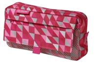 Opakowanie Piórnik kosmetyczka 2 kieszenie Geometric Berry