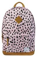 Okładka książki Plecak dwukomorowy różowy czarne Plamki