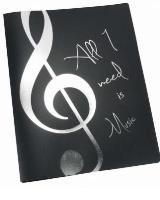 Opakowanie Segregator - All I Need Is Music srebrny