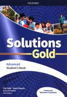 Okładka książki Solutions Gold Advanced SB