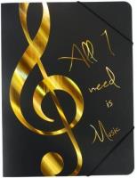 Opakowanie Teczka - All I Need Is Music złota