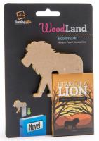 Opakowanie WoodLand Lion drewniana zakładka do książki - lew