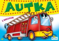 Autka z naklejkami. Straż pożarna. Autor: praca zbiorowa. SmakLiter.pl Okładka książki Autka z naklejkami. Straż pożarna