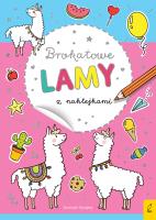 Okładka książki Brokatowe lamy z naklejkami