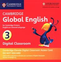 Opakowanie Cambridge Global English 3 Cambridge Elevate Digital Classroom Access Card