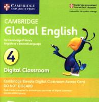 Opakowanie Cambridge Global English 4 Cambridge Elevate Digital Classroom Access Card
