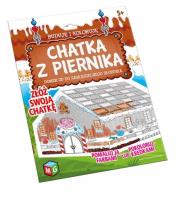 Chatka z piernika Buduję i koloruję. Autor: Opracowanie zbiorowe. SmakLiter.pl Okładka książki Chatka z piernika Buduję i koloruję